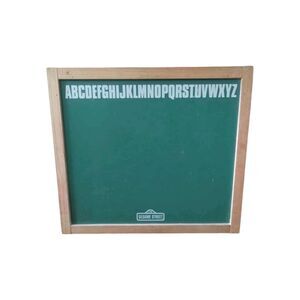 Sesame Street Double Sided Chalkboard Magnet 17.5 x 15.5 Homeschool Learning Art